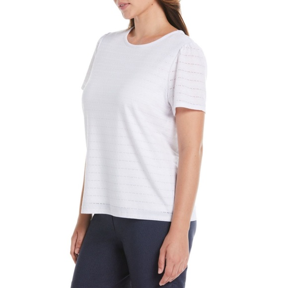 Rafaella Ladies Eyelet Top - White - Size XL - NWT - Picture 3 of 7